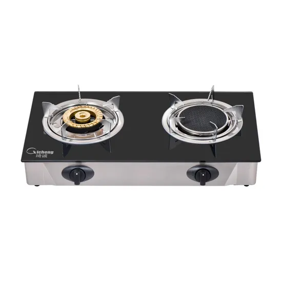 Популярная настольная газовая плита из нержавеющей стали с 2 конфорками